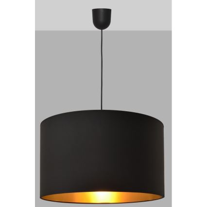 Ljuskrona med snöre ALBA 1xE27/15W/230V d.45 cm svart/guld