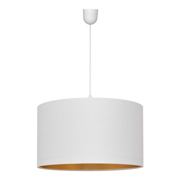 Ljuskrona med snöre ALBA 1xE27/15W/230V d.45 cm vit/guld