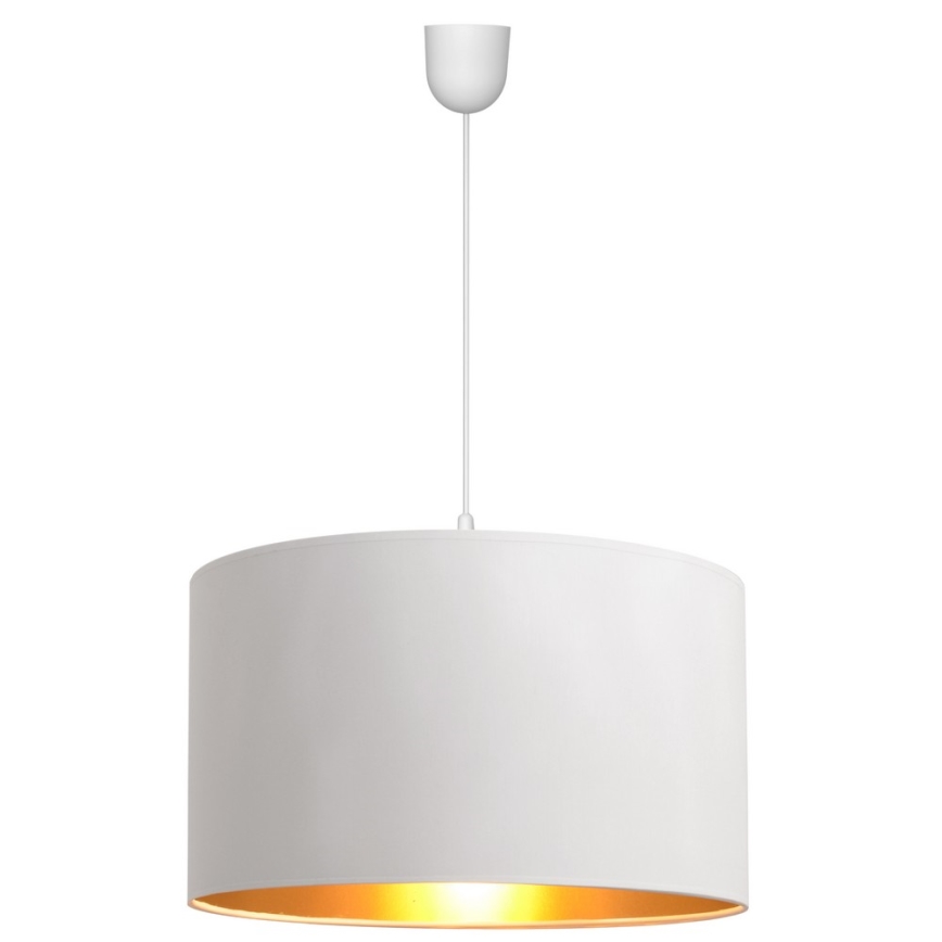 Ljuskrona med snöre ALBA 1xE27/15W/230V d.45 cm vit/guld