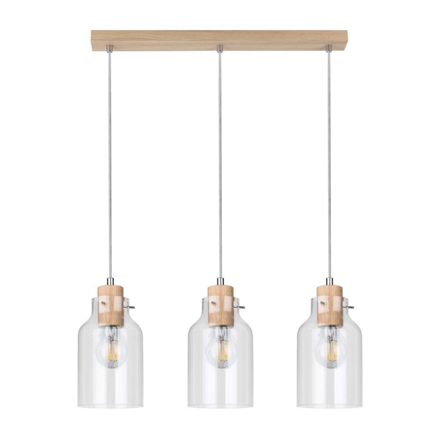 Ljuskrona med snöre ALESSANDRO 3xE27/60W/230V - FSC-certifierad