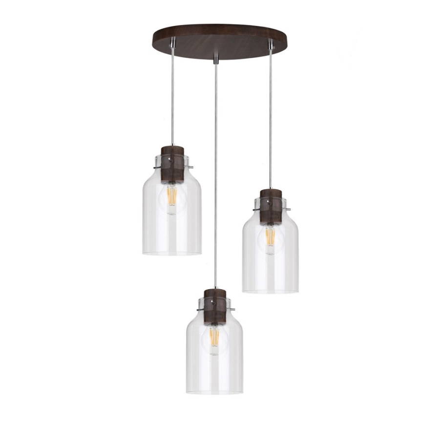 Ljuskrona med snöre ALESSANDRO 3xE27/60W/230V - FSC-certifierad