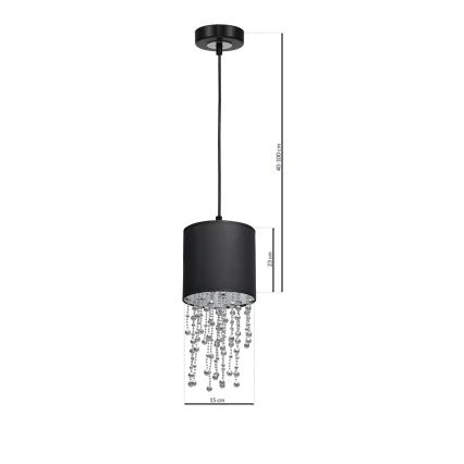 Ljuskrona med snöre ALMERIA 1xE27/60W/230V