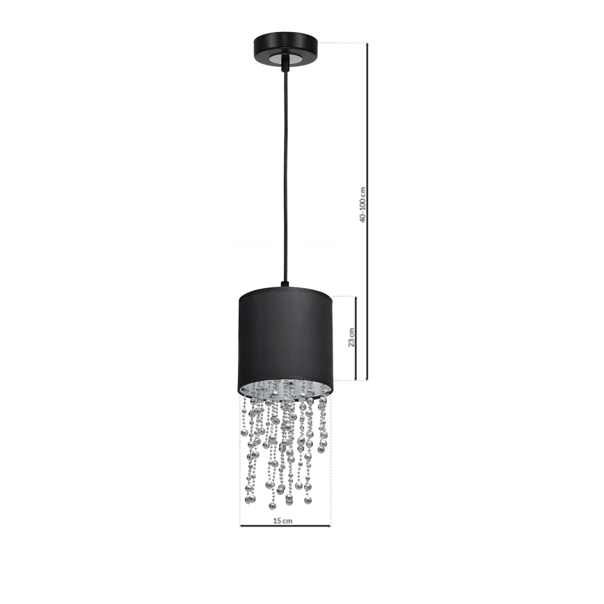 Ljuskrona med snöre ALMERIA 1xE27/60W/230V