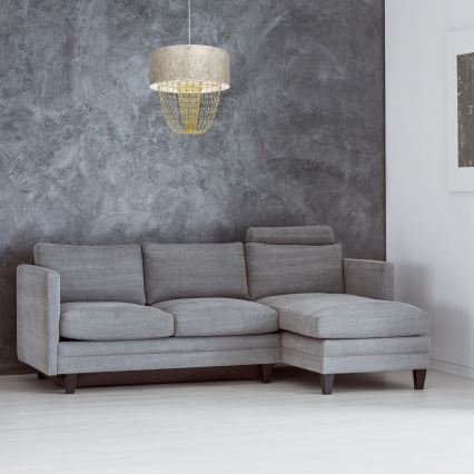 Ljuskrona med snöre ALMERIA 1xE27/60W/230V
