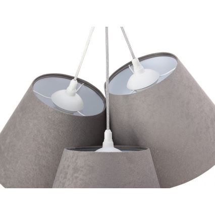 Ljuskrona med snöre AMBROSEIA 3xE27/60W/230V