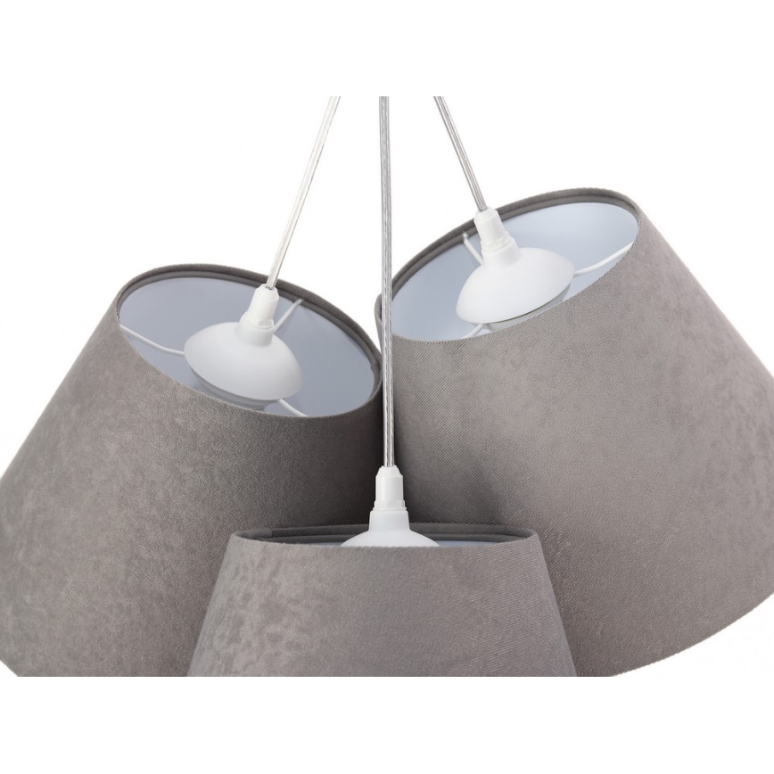 Ljuskrona med snöre AMBROSEIA 3xE27/60W/230V
