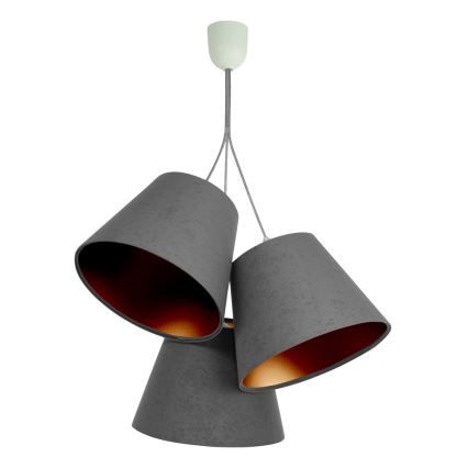 Ljuskrona med snöre AMBROSEIA 3xE27/60W/230V