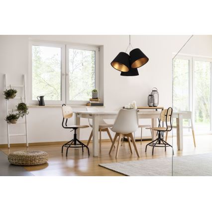 Ljuskrona med snöre AMBROSEIA 3xE27/60W/230V