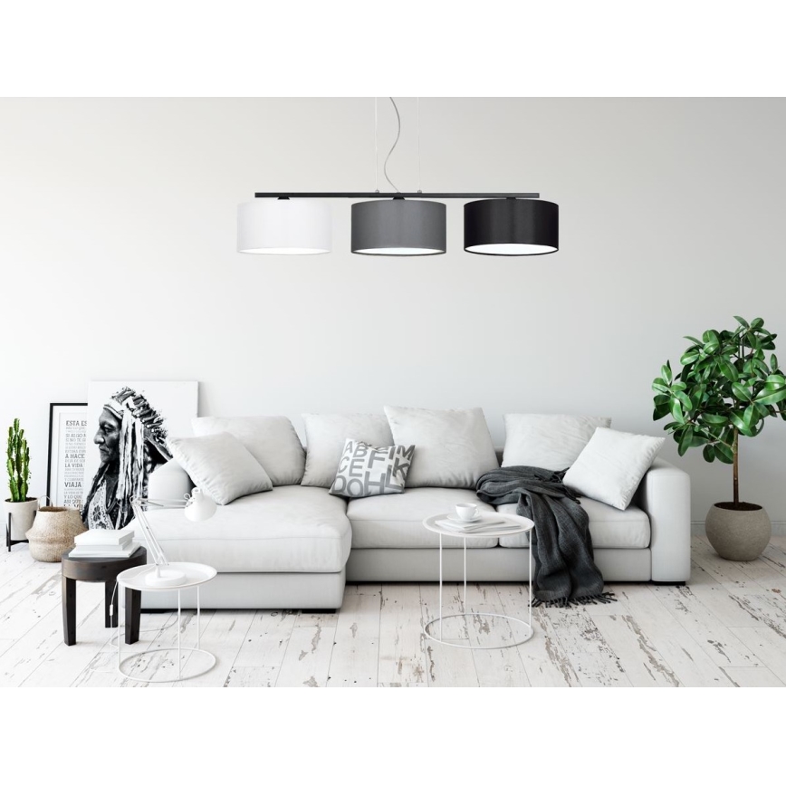 Ljuskrona med snöre ASTRA 3xE27/60W/230V