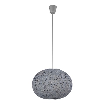Ljuskrona med snöre BACKAZ grå 1xE27/60W/230V