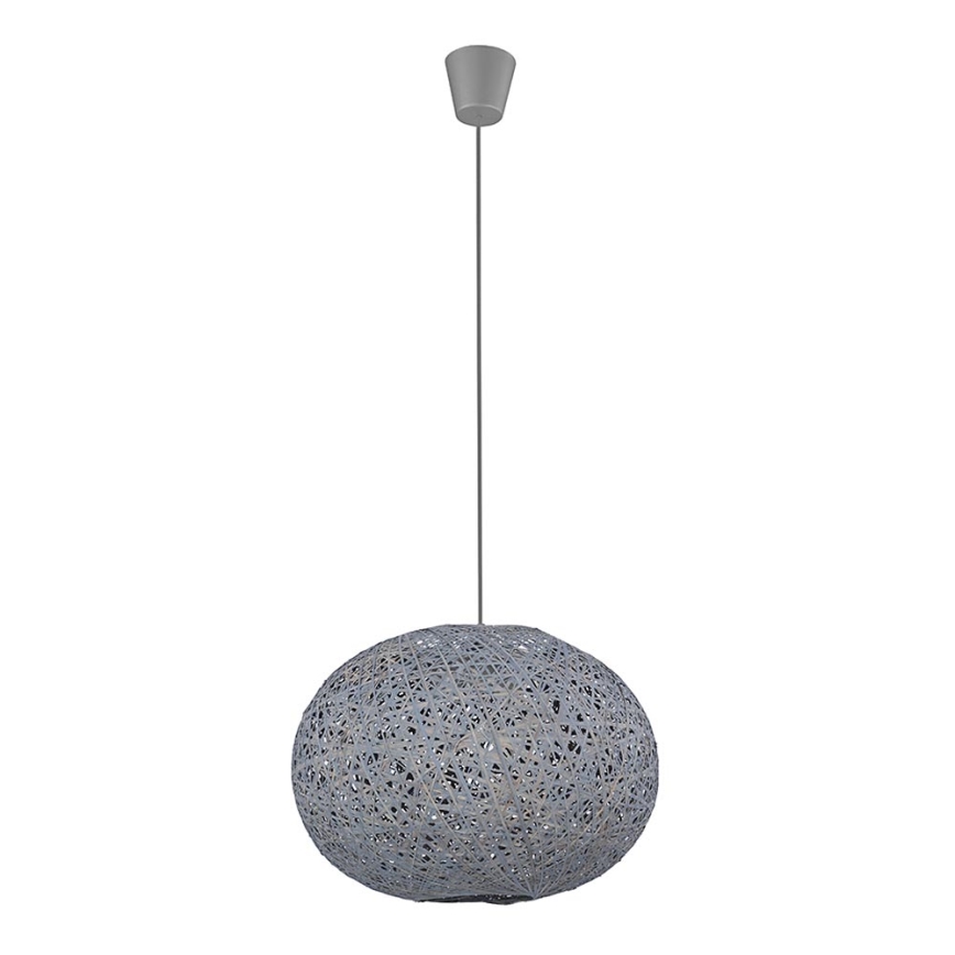 Ljuskrona med snöre BACKAZ grå 1xE27/60W/230V