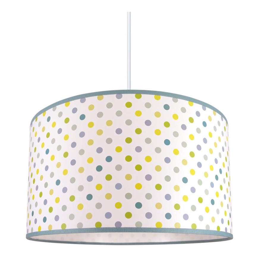 Ljuskrona med snöre Barn DOTS Grön 1xE27/60W/230V