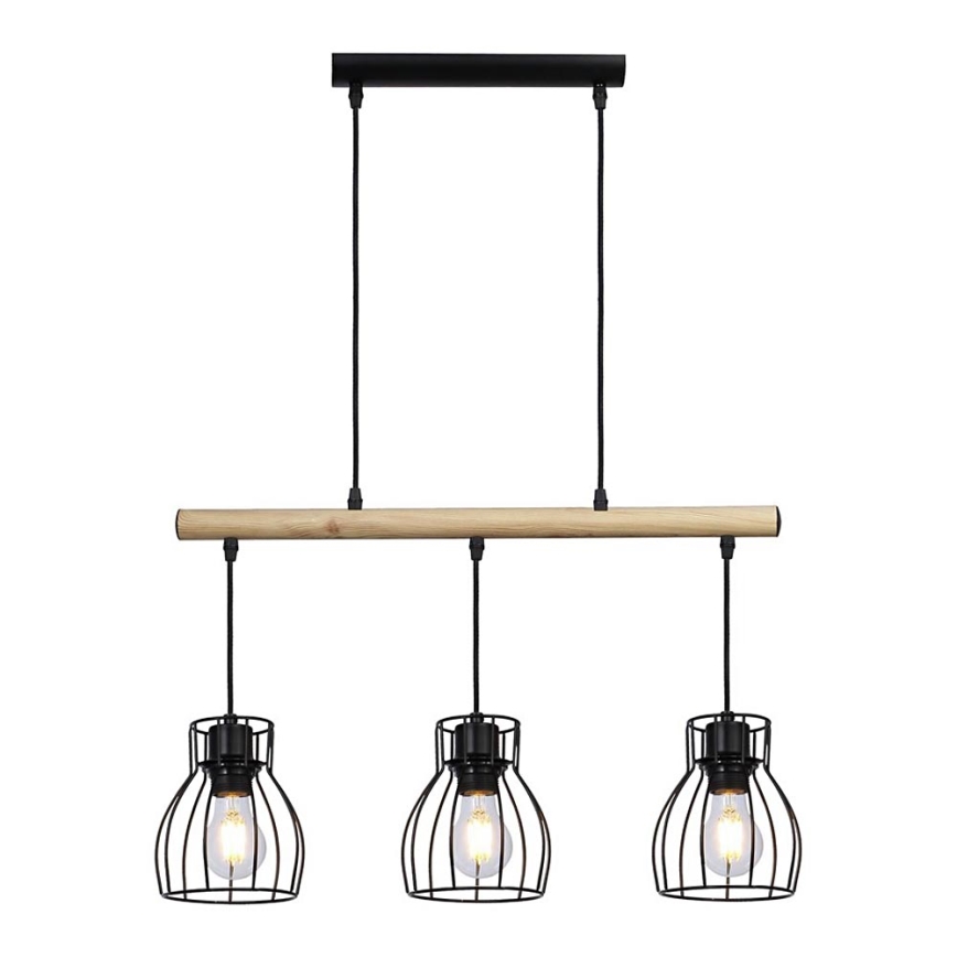 Ljuskrona med snöre BERNITA 3xE27/60W/230V