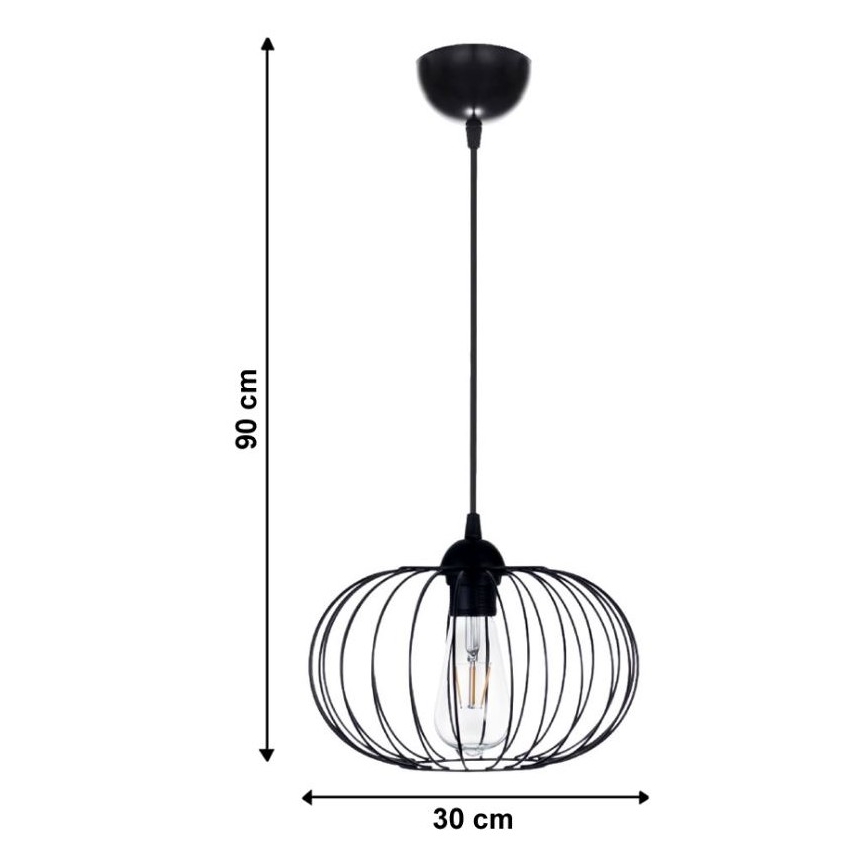 Ljuskrona med snöre BOCCA 1xE27/60W/230V