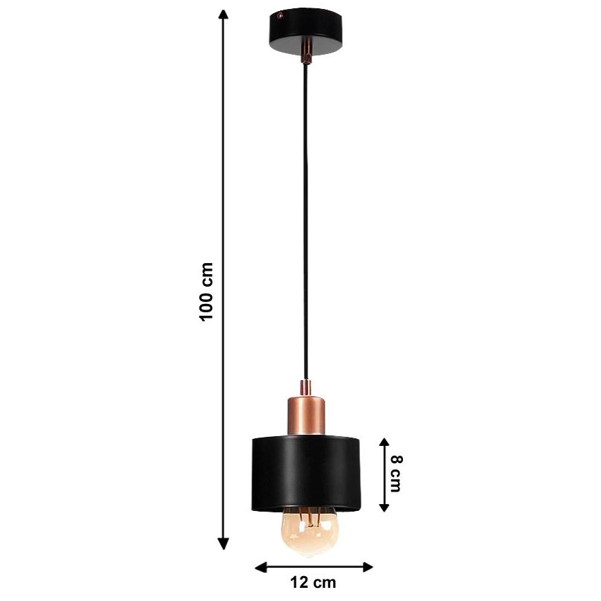 Ljuskrona med snöre BODO 1xE27/60W/230V