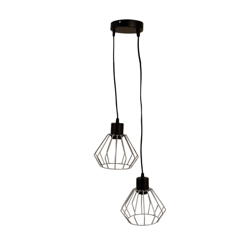 Ljuskrona med snöre BONOX 2xE27/60W/230V