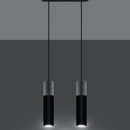 Ljuskrona med snöre BORGIO 2xGU10/40W/230V