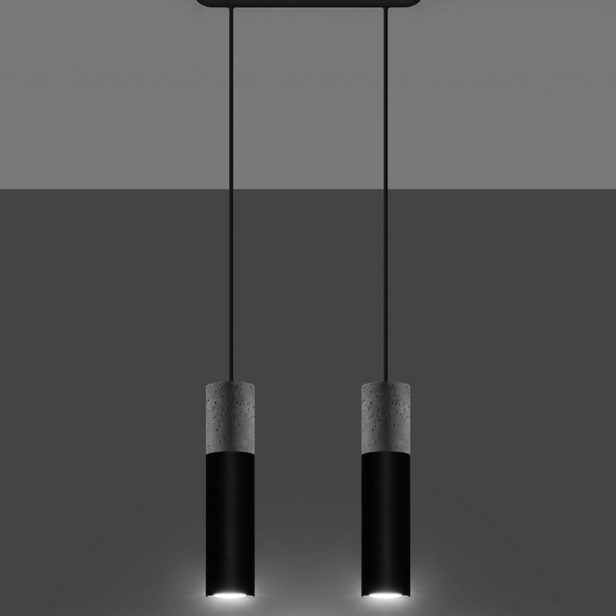 Ljuskrona med snöre BORGIO 2xGU10/40W/230V