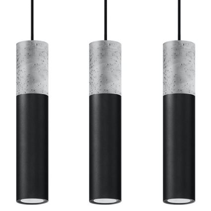 Ljuskrona med snöre BORGIO 3xGU10/40W/230V