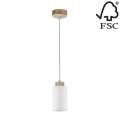 Ljuskrona med snöre BOSCO 1xE27/60W/230V - FSC-certifierad