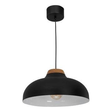 Ljuskrona med snöre BURGOS 1xE27/60W/230V svart