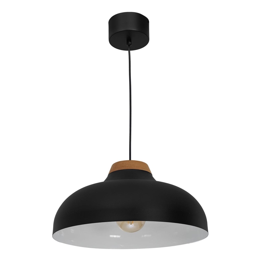 Ljuskrona med snöre BURGOS 1xE27/60W/230V svart