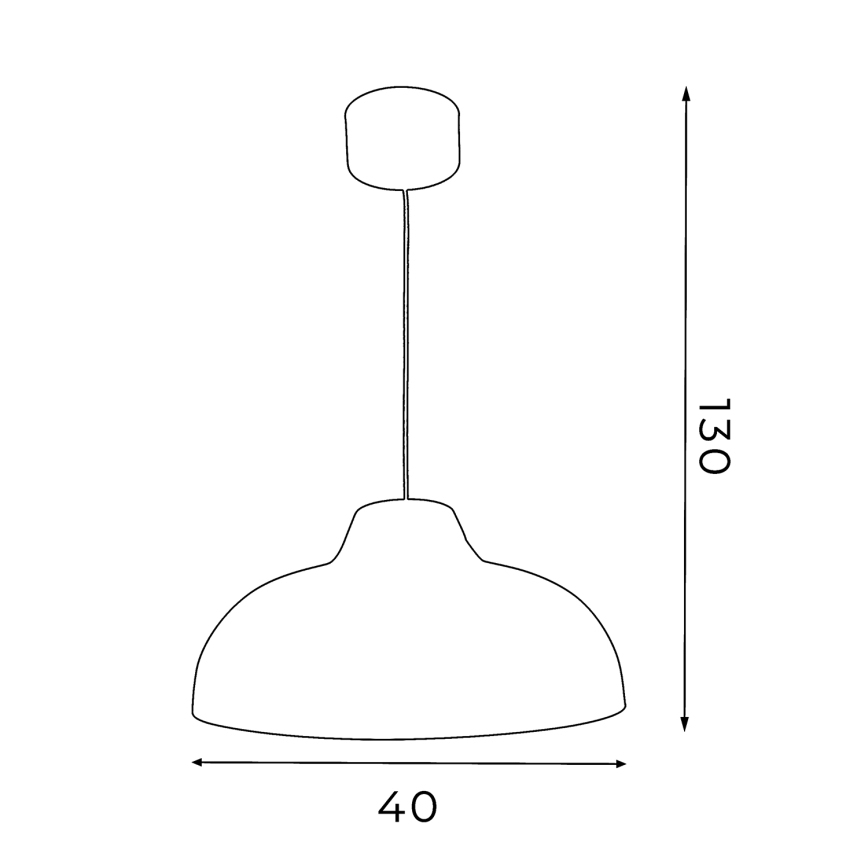 Ljuskrona med snöre BURGOS 1xE27/60W/230V svart