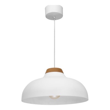 Ljuskrona med snöre BURGOS 1xE27/60W/230V vit