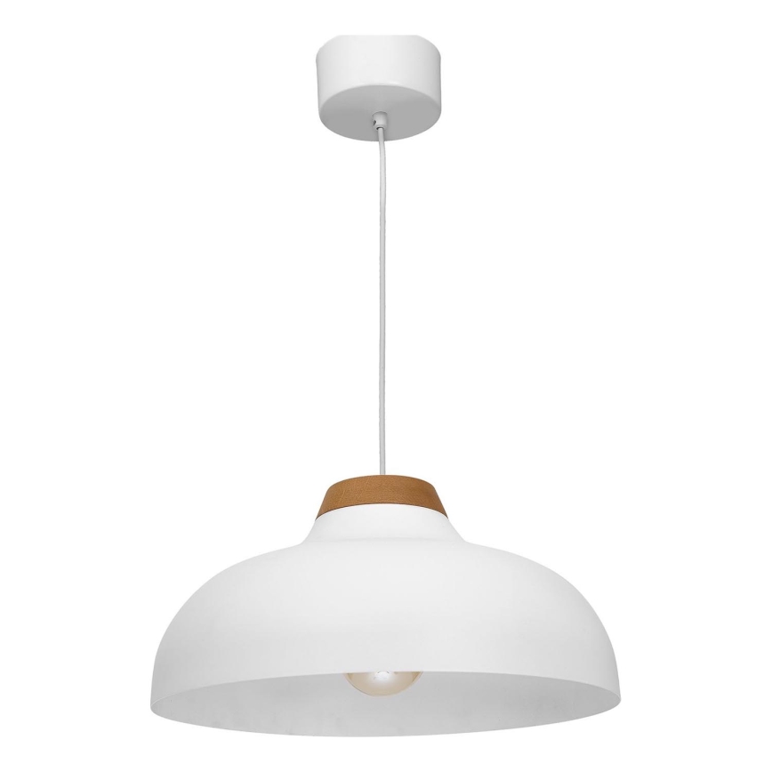Ljuskrona med snöre BURGOS 1xE27/60W/230V vit