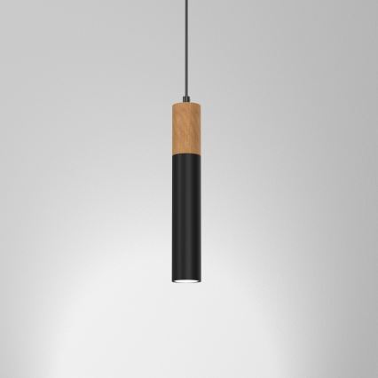 Ljuskrona med snöre CASSA 1xGU10/60W/230V svart