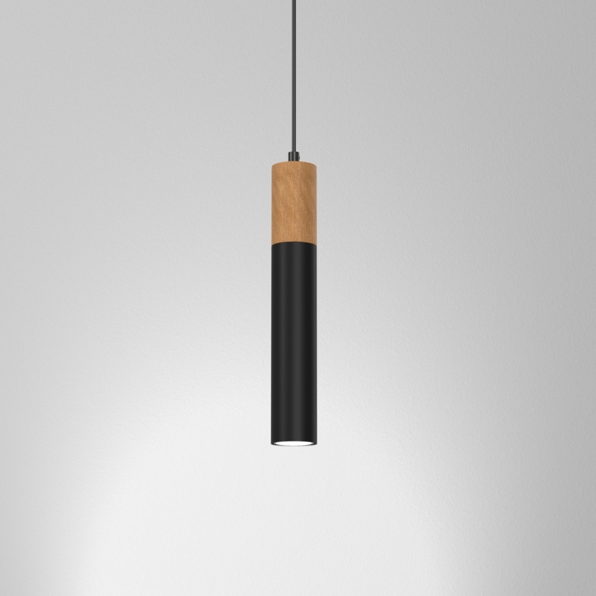 Ljuskrona med snöre CASSA 1xGU10/60W/230V svart