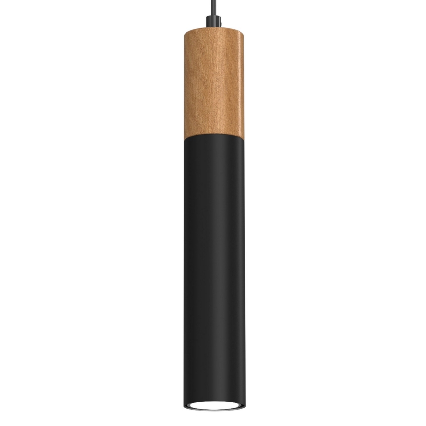 Ljuskrona med snöre CASSA 1xGU10/60W/230V svart