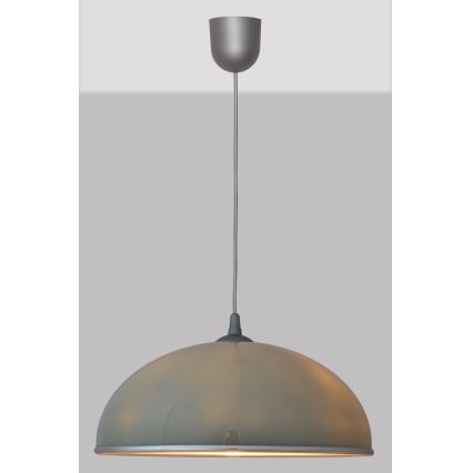 Ljuskrona med snöre CIRCLE 1xE27/15W/230V grå