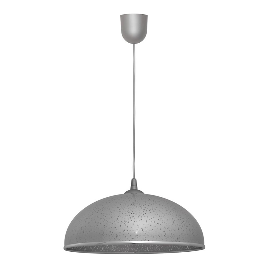 Ljuskrona med snöre CIRCLE 1xE27/15W/230V grå