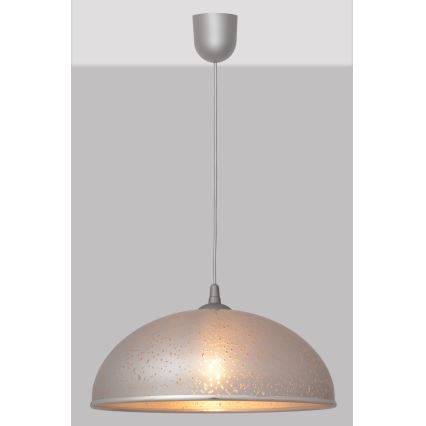Ljuskrona med snöre CIRCLE 1xE27/15W/230V grå