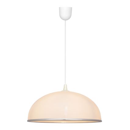 Ljuskrona med snöre CIRCLE 1xE27/15W/230V vit