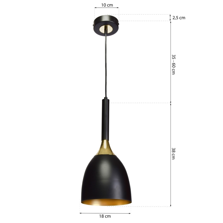 Ljuskrona med snöre CLARK 1xE27/60W/230V
