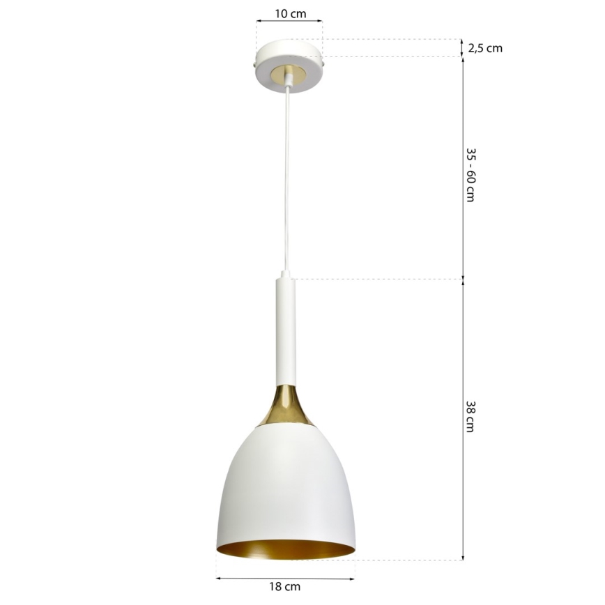 Ljuskrona med snöre CLARK 1xE27/60W/230V
