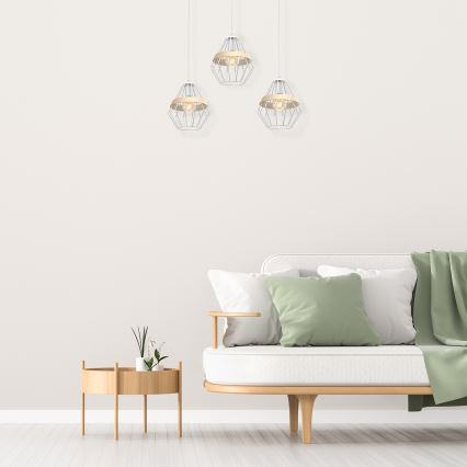 Ljuskrona med snöre CLIF 3xE27/60W/230V