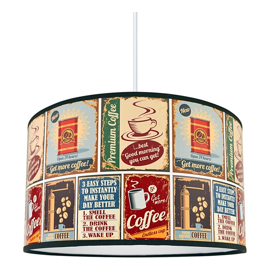 Ljuskrona med snöre COFFEE 1xE27/60W/230V