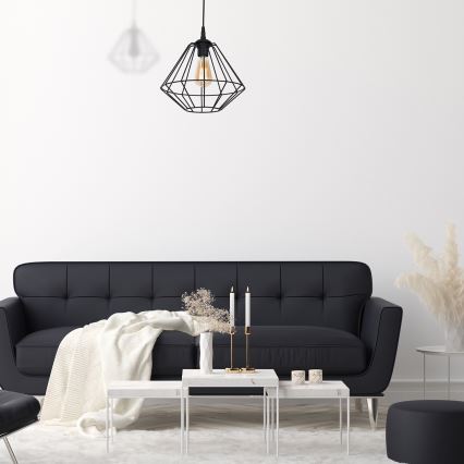 Ljuskrona med snöre COLIN 1xE27/60W/230V