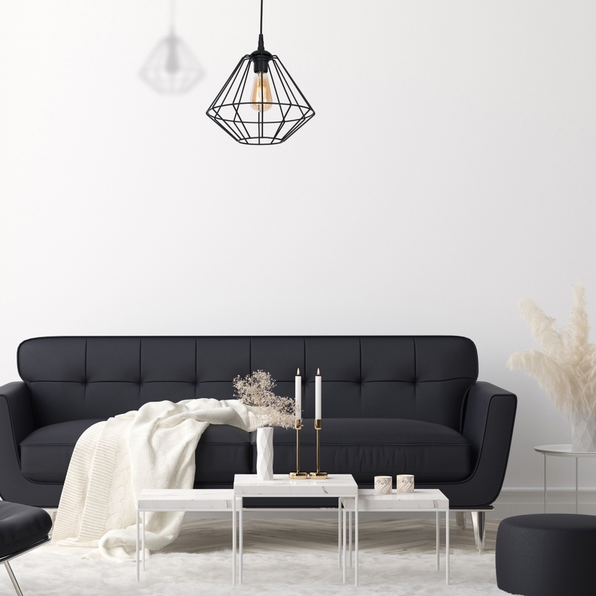 Ljuskrona med snöre COLIN 1xE27/60W/230V
