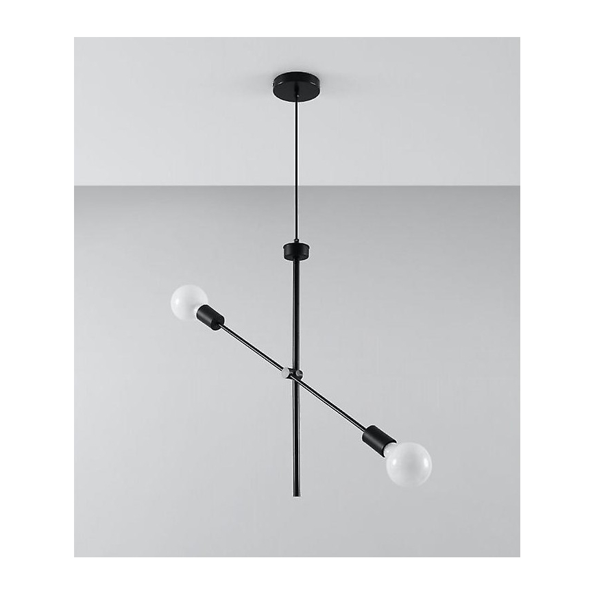 Ljuskrona med snöre CONCEPT 2xE27/60W/230V