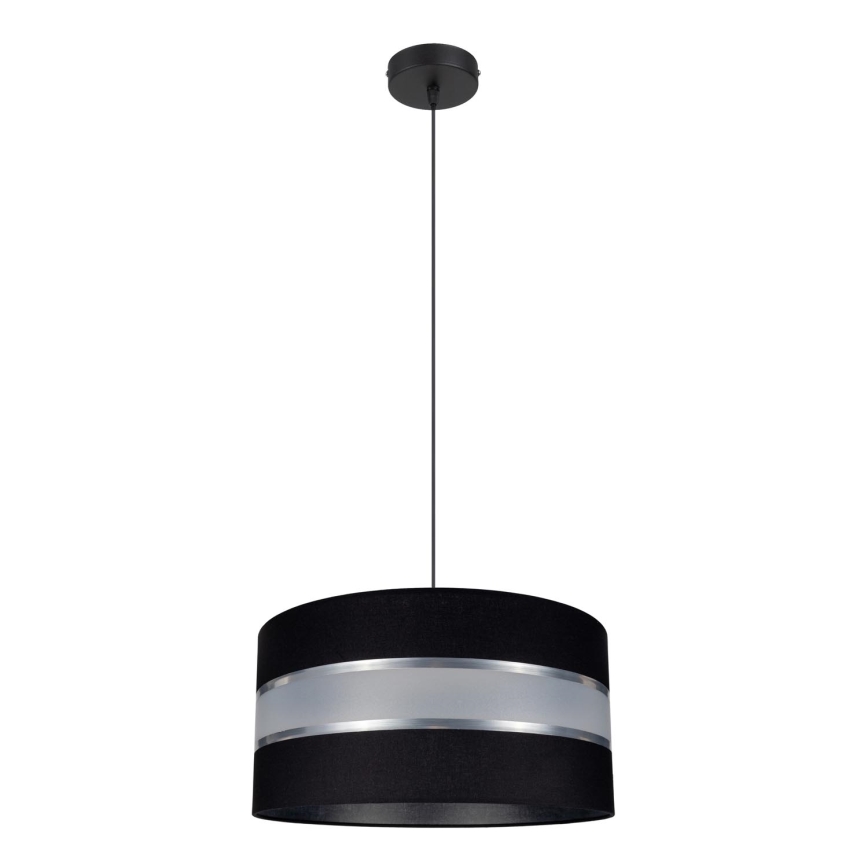 Ljuskrona med snöre CORAL 1xE27/60W/230V svart