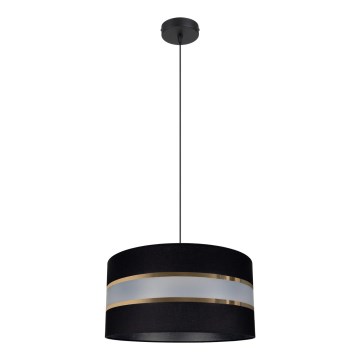 Ljuskrona med snöre CORAL 1xE27/60W/230V svart