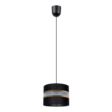 Ljuskrona med snöre CORAL 1xE27/60W/230V svart