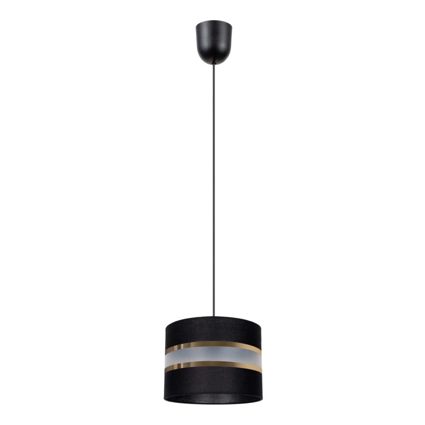 Ljuskrona med snöre CORAL 1xE27/60W/230V svart