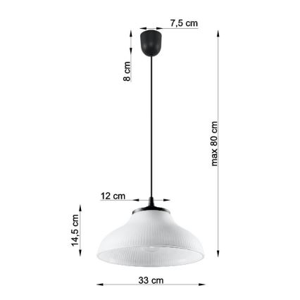 Ljuskrona med snöre CORONA 1xE27/60W/230V