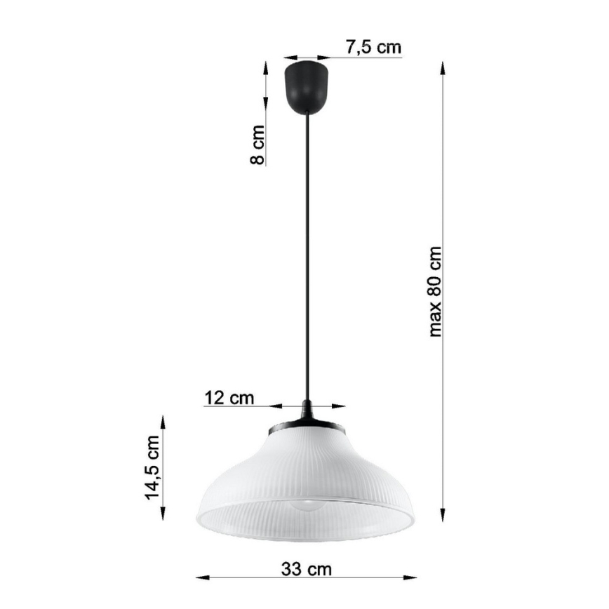 Ljuskrona med snöre CORONA 1xE27/60W/230V