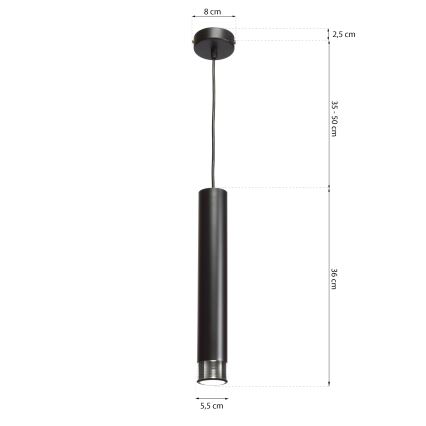 Ljuskrona med snöre DANI 1xGU10/8W/230V